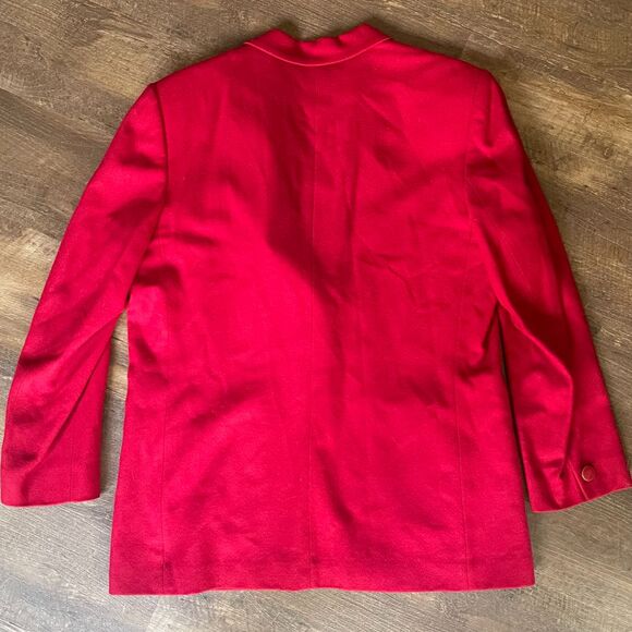 Pendleton Pure Virgin Wool Red Blazer Single Button Classic Professional Jacket - Picture 2 of 4